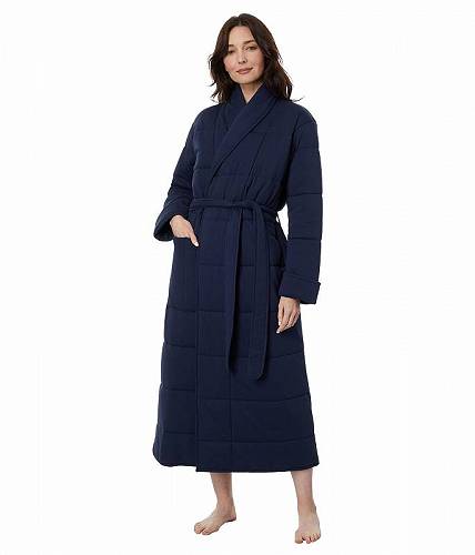 送料無料 Skin レディース 女性用 ファッション パジャマ 寝巻き バスローブ Sierra Cotton Duvet Robe - Blue Ink