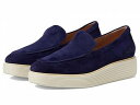 送料無料 コールハーン Cole Haan レディース 女性用 シューズ 靴 フラット Originalgrand Platform Venetian Loafer - Evening Blue Suede/Ivory