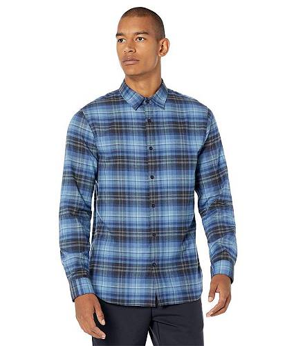  BX Vince Y jp t@bV {^Vc Norden Plaid Long Sleeve - Colony Blue