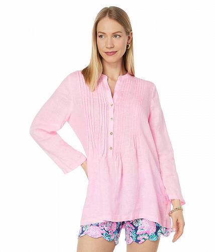 こちらの商品は リリーピューリッツァー Lilly Pulitzer レディース 女性用 ファッション ブラウス Sarasota Tunic - Mandevilla Baby です。 注文後のサイズ変更・キャンセルは出来ませんので、十分なご検討の上でのご注文をお願いいたします。 ※靴など、オリジナルの箱が無い場合がございます。ご確認が必要な場合にはご購入前にお問い合せください。 ※画面の表示と実物では多少色具合が異なって見える場合もございます。 ※アメリカ商品の為、稀にスクラッチなどがある場合がございます。使用に問題のない程度のものは不良品とは扱いませんのでご了承下さい。 ━ カタログ（英語）より抜粋 ━ Featuring a scalloped pleated design on the front and center back, the Lilly Pulitzer(R) Sarasota Tunic pullover looks chic and feels comfortable. A flattering tunic that will take your from day to night in style. Easy and roomy fit. Banded neck with a V-shape in the center. Four-button placket on the neck. Pintucking on the front and back for tailored flair. Gently flares at the waist. Straight hem. Three-quarter sleeves. Pull-over style. Flowy silhouette. 100% linen. Machine washable. ※掲載の寸法や重さはサイズ「SM」を計測したものです. サイズにより異なりますので、あくまで参考値として参照ください. 実寸（参考値）： Length: 約 73.66 cm