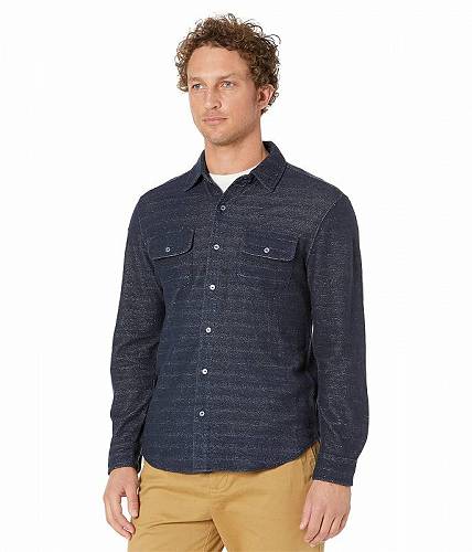 楽天グッズ×グッズ送料無料 The Normal Brand メンズ 男性用 ファッション ボタンシャツ Textured Knit Shirt - Normal Navy