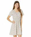 送料無料 モッドオードック Mod-o-doc レディース 女性用 ファッション ドレス Paisley Printed Jersey Short Sleeve V-Neck Smock Waist Dress - Linen Sand