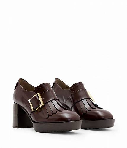 楽天グッズ×グッズ送料無料 AllSaints レディース 女性用 シューズ 靴 ローファー ボートシューズ Zia Heeled Loafer - Bordeaux Red Shine