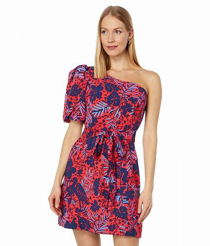 送料無料 リリーピューリッツァー Lilly Pulitzer レディース 女性用 ファッション ジャンプスーツ つなぎ セット Brialyn One Shoulder Romper - Ruby Red Heron My Own