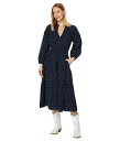  Madewell fB[X p t@bV hX Mariette - Long Sleeve V-Neck Tiered Midi - Yarn-Dye Jacquard