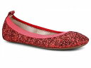 送料無料 ヨシサムラ Yosi Samra Kids 女の子用 キッズシューズ 子供靴 フラット Miss Samara Glitter Ballet Flat (Toddler/Little Kid/Big Kid) - Ruby Red Chunky Glitter