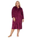  JmCo[K[ Karen Neuburger fB[X p t@bV pW} Q oX[u Plus Size Long Sleeve 47&quot; Shawl Collar Zip Robe - Magenta