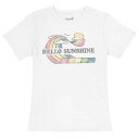 送料無料 オリジナルレトロブランド The Original Retro Brand Kids 女の子用 ファッション 子供服 Tシャツ Hello Sunshine Cotton Crew Neck Tee (Big Kids) - White