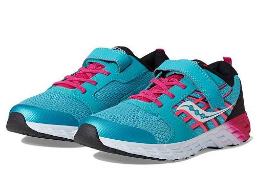 送料無料 サッカニー Saucony Kids 女の子用 キッズシューズ 子供靴 スニーカー 運動靴 Wind A/C 2.0 (Little Kid/Big Kid) - Turquoise/Pink/Black