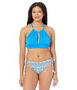  uJ La Blanca fB[X p X|[cEAEghApi  gbvX Island Goddess High Neck Midline Bralette - Capri Blue