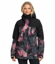  LV[ Roxy fB[X p t@bV AE^[ WPbg R[g XL[ Xm[{[hWPbg GORE-TEX(R) Glade Printed Snow Jacket - True Black Pansy Pansy