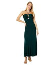  MOON RIVER fB[X p t@bV hX Strap Halter Backless Midi Dress - Green