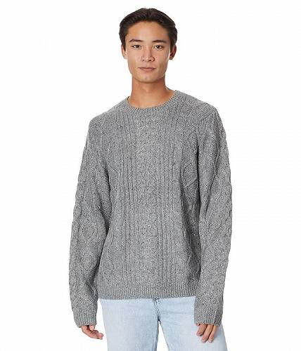 楽天グッズ×グッズ送料無料 ラッキーブランド Lucky Brand メンズ 男性用 ファッション セーター Mixed Stitch Tweed Crew Neck Sweater - Medium Heather Grey