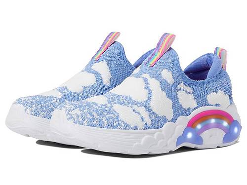 送料無料 スケッチャーズ SKECHERS KIDS 女の子用 キッズシューズ 子供靴 スニーカー 運動靴 Sport Lighted - Rainbow Racer - Fluffy Dreamz 302318L (Little Kid/Big Kid) - Blue