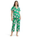  xbhwbhs[WF[ Bedhead PJs fB[X p t@bV pW} Q Short Sleeve Cropped Pajama Set - Elegant Azaleas