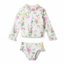  Janie and Jack ̎qp X|[cEAEghApi LbY qp Floral Rashgaurd Swim Set (Toddler/Little Kids/Big Kids) - Pink