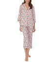  xbhwbhs[WF[ Bedhead PJs fB[X p t@bV pW} Q 3/4 Sleeve Cropped PJ Set - Fierce