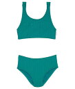 送料無料 シーフォリー Seafolly Kids 女の子用 スポーツ・アウトドア用品 キッズ 子供用水着 Summer Essentials Tie Back Bikini (Big Kids) - Forest