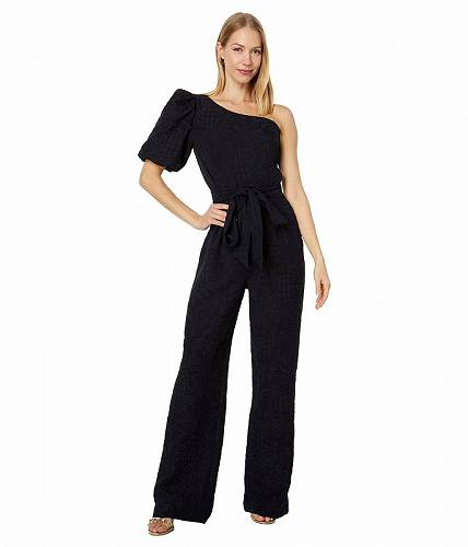 送料無料 リリーピューリッツァー Lilly Pulitzer レディース 女性用 ファッション ジャンプスーツ つなぎ セット Brialyn One Shoulder Jumpsuit - Onyx Pineapple Pucker Jacquard