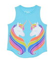 送料無料 Chaser Kids 女の子用 ファッション 子供服 タンクトップ Reflected Rainbow Unicorns Shirttail Muscle (Little Kids/Big Kids) - Spa