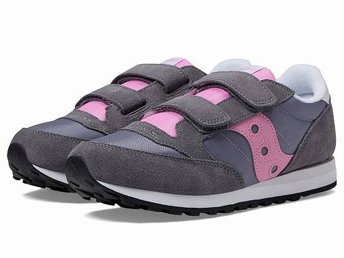 送料無料 サッカニー Saucony Kids 女の子用 キッズシューズ 子供靴 スニーカー 運動靴 Originals Jazz Double Hook & Loop (Little Kid/Big Kid) - Grey/Pink