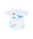 送料無料 Chaser Kids 女の子用 ファッション 子供服 Tシャツ Super Soft Vintage Jersey Flutter Sleeve Shirttail Tee (Little Kids/Big Kids) - White 2