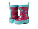 送料無料 Hatley Kids 女の子用 キッズシューズ 子供靴 ブーツ レインブーツ Frolicking Unicorns Shiny Rain Boots (Toddler/Little Kid) - Pink