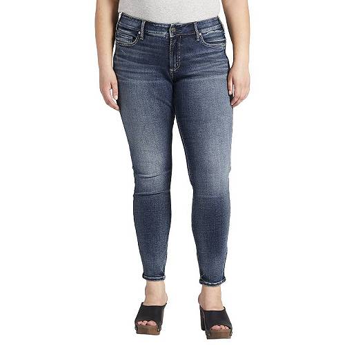 送料無料 Silver Jeans Co. レディース 女性用 ファッション ジーンズ デニム Plus Size Britt Low Rise Skinny Jeans W90102ECF306 - ..