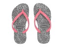 送料無料 ハワイアナス Havaianas Kids 女の子用 キッズシューズ 子供靴 サンダル Slim Leopard Flip-Flop (Toddler/Little Kid/Big Kid) - Black