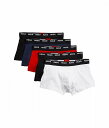 HUGO BOSS 送料無料 ボス BOSS メンズ 男性用 ファッション 下着 HUGO Trunks 5-Pack - Deep Black/Whale Blue/Racer Red/Deep Black/Crisp White