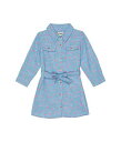 送料無料 Hatley Kids 女の子用 ファッション 子供服 ドレス Chambray Hearts Button-Down Dress (Toddler/Little Kids/Big Kids) - Blue