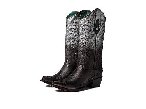 送料無料 コーラルブーツ Corral Boots レディース 女性用 シューズ 靴 ブーツ ウエスタンブーツ C3816 - Black/Silver
