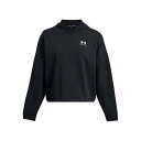  A_[A[}[ Under Armour fB[X p t@bV p[J[ XEFbg Rival Terry Oversized Hoodie - Black/White