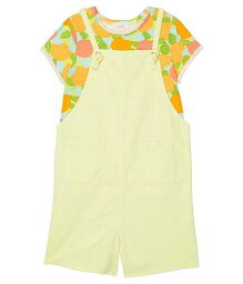 送料無料 ピーク PEEK 女の子用 ファッション 子供服 セット Fruit Print Shortall Set (Toddler/Little Kids/Big Kids) - Lime