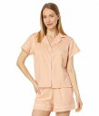  pNg PACT fB[X p t@bV pW} Q All Ease Short Sleeve Sleep Top - Apricot