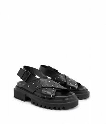 送料無料 AllSaints レディース 女性用 シューズ 靴 ヒール Cosmo Stud Sandals - Black