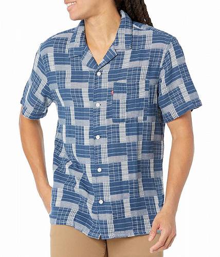 送料無料 リーバイス Levi s(R) Premium メンズ 男性用 ファッション ボタンシャツ The Sunset Camp Shirt - Ellie Plaid Ensign Blue