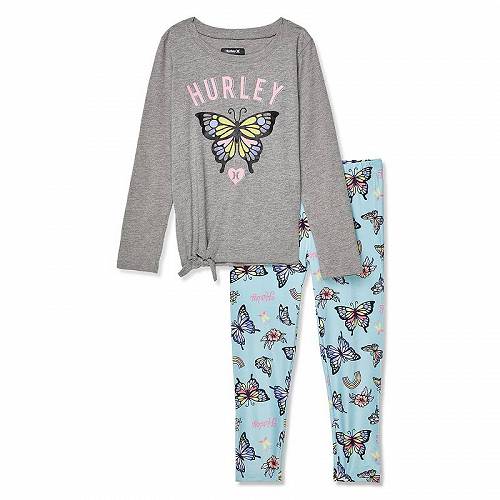 楽天グッズ×グッズ送料無料 ハーレー Hurley Kids 女の子用 ファッション 子供服 セット Long Sleeve Top & Leggings Set （Little Kids） - Seafoam Blue