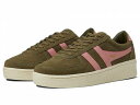 送料無料 ゴラ Gola レディース 女性用 シューズ 靴 スニーカー 運動靴 Grandslam Suede - Khaki/Coral Pink