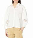  TN`A Sanctuary fB[X p t@bV {^Vc Cutwork Sleeve Poplin Shirt - White