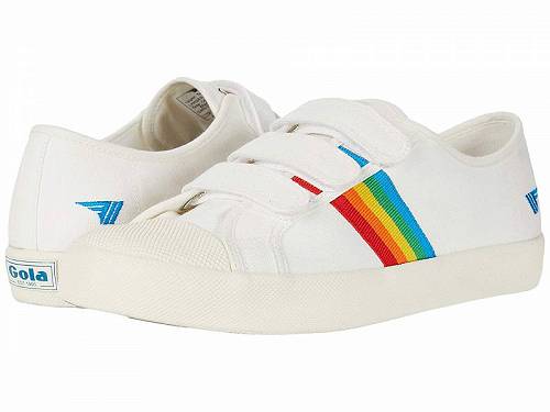 ゴーラ 送料無料 ゴラ Gola レディース 女性用 シューズ 靴 スニーカー 運動靴 Coaster Rainbow Velcro - Off-White/Multi