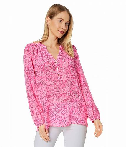 送料無料 リリーピューリッツァー Lilly Pulitzer レディース 女性用 ファッション ブラウス Elsa Top - Pink Blossom Foxy Llama