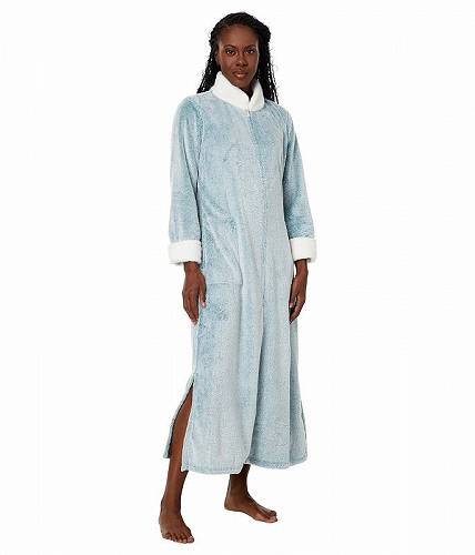 送料無料 N by Natori レディース 女性用 ファッション パジャマ 寝巻き バスローブ Frosted Cashmere Fleece Zip Robe - Spruce