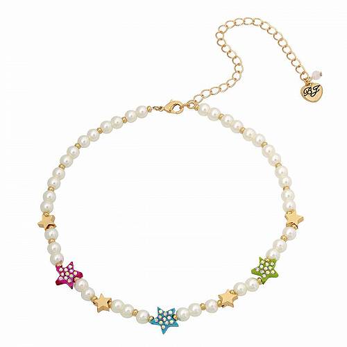 送料無料 ベッツィージョンソン Betsey Johnson レディース 女性用 ジュエリー 宝飾品 ネックレス Star Pearl Collar…