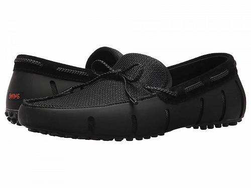 送料無料 スイムズ SWIMS メンズ 男性用 シューズ 靴 ローファー Braided Lace Loafer Driver - Black/Graphite