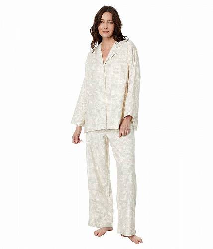 送料無料 ネイトリ Natori レディース 女性用 ファッション パジャマ 寝巻き Flannel Infinity PJ Set - Sand Taupe