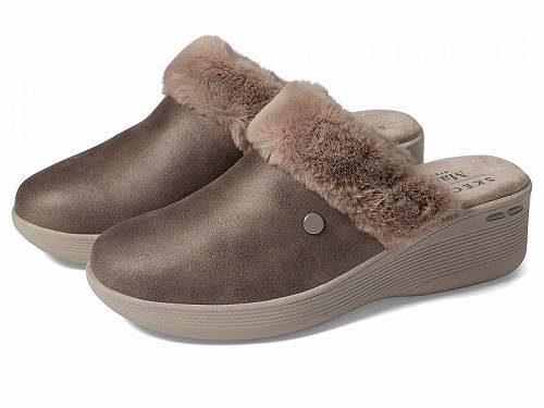 送料無料 スケッチャーズ SKECHERS レディース 女性用 シューズ 靴 クロッグ Martha Stewart - Pier Lite - Cozy High - Dark Taupe