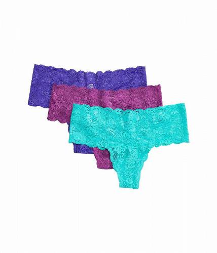 ̵ ٥ Cosabella ǥ  եå  硼 Never Say Never Comfie Cutie Thong 3-Pack - Violett/Swiss Beet/Addy Green