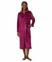 送料無料 カレンノイバーガー Karen Neuburger レディース 女性用 ファッション パジャマ 寝巻き バスローブ Long Sleeve 47&quot; Shawl Collar Zip Robe - Magenta