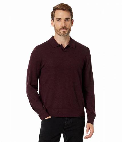 楽天グッズ×グッズ送料無料 ヴィンス Vince メンズ 男性用 ファッション ボタンシャツ Merino Long Sleeve Johnny Collar - Heather Pinot Vino